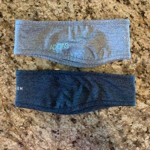 Two Adidas Clima-Warm Running Headbands/Earbands